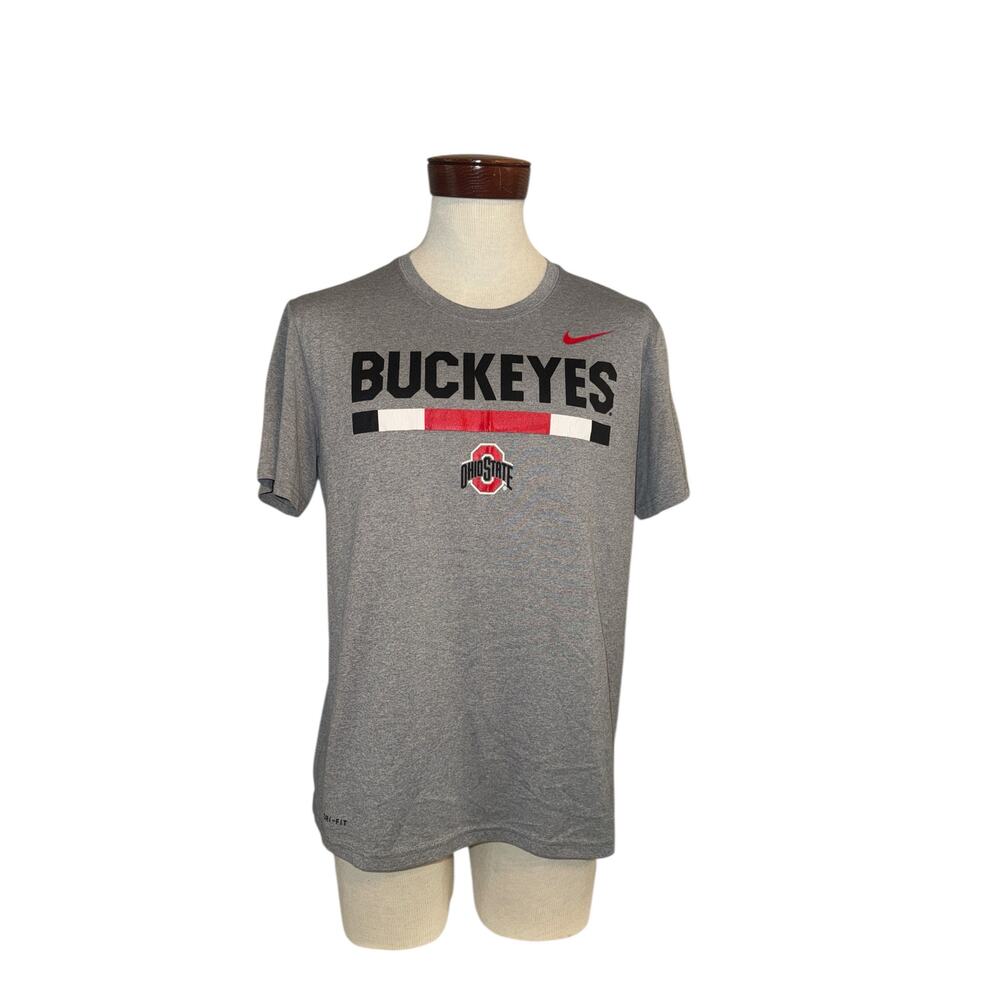Nike men’s Performance Ohio State Buckeyes Shirt, Heather Gray sz L